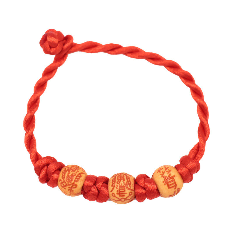 Women's & Men's & Charm Wrist String And Simple Thick Type Red Rope Bracelets