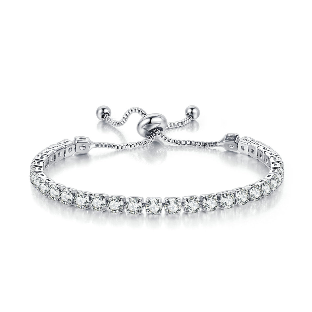 Unique Women's Single-row Diamond Adjustable Crystal Bracelet