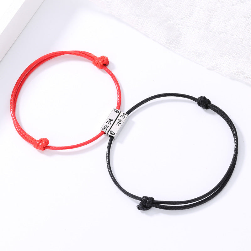 Style Black Rope Red Carrying Strap Bracelets