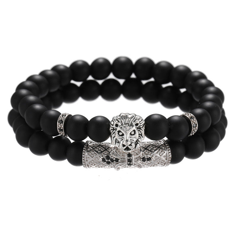 Bracelets d'espacement de Tube de fleur de boule de strass de Zircon pour hommes