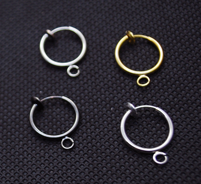 With Spring Invisible Without Pierced Single Ear Clip