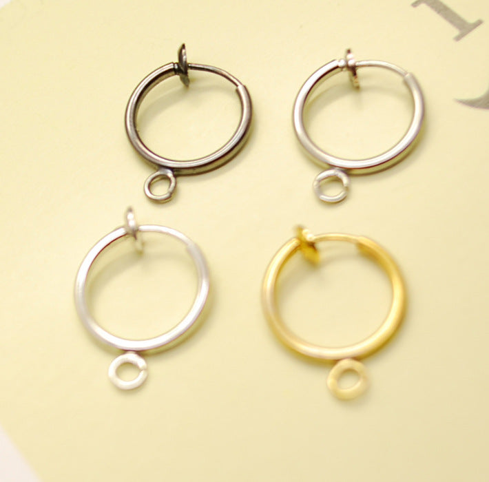 With Spring Invisible Without Pierced Single Ear Clip