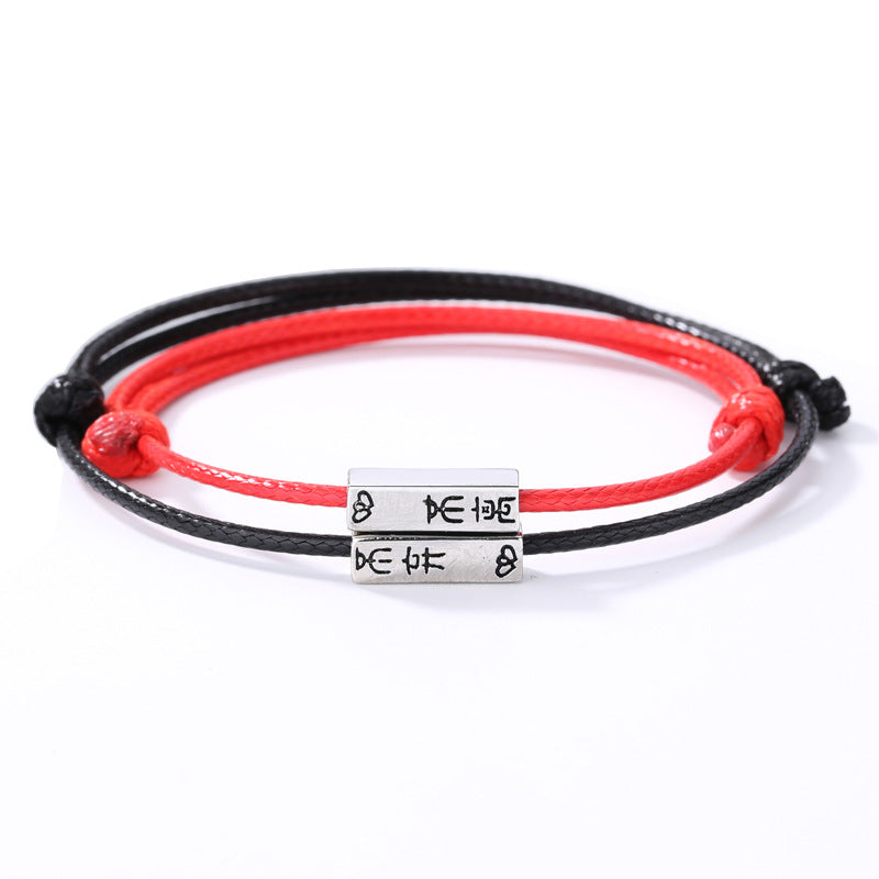 Style Black Rope Red Carrying Strap Bracelets