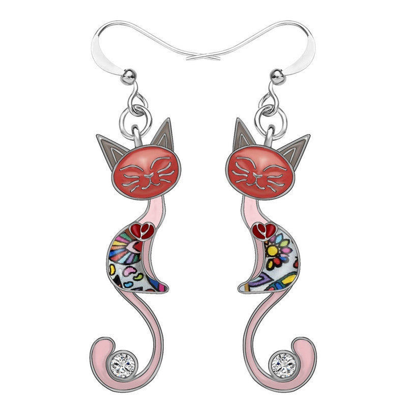 Ornament Korean Style Graceful Personality Colorful Earrings