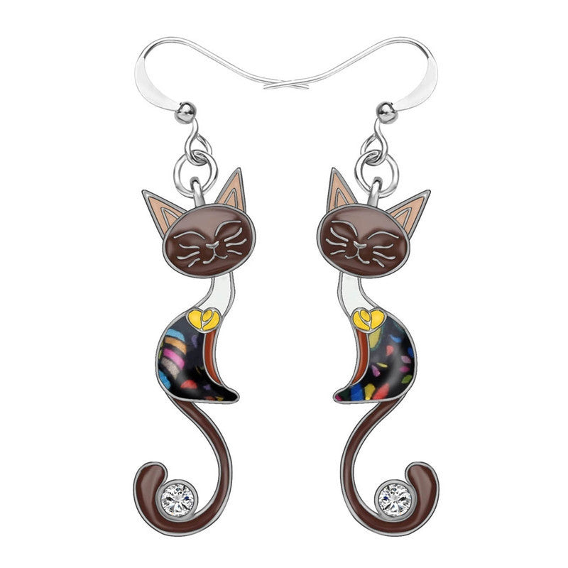 Ornament Korean Style Graceful Personality Colorful Earrings