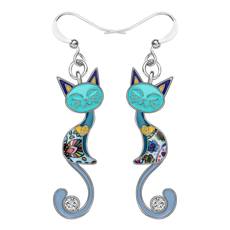 Ornament Korean Style Graceful Personality Colorful Earrings