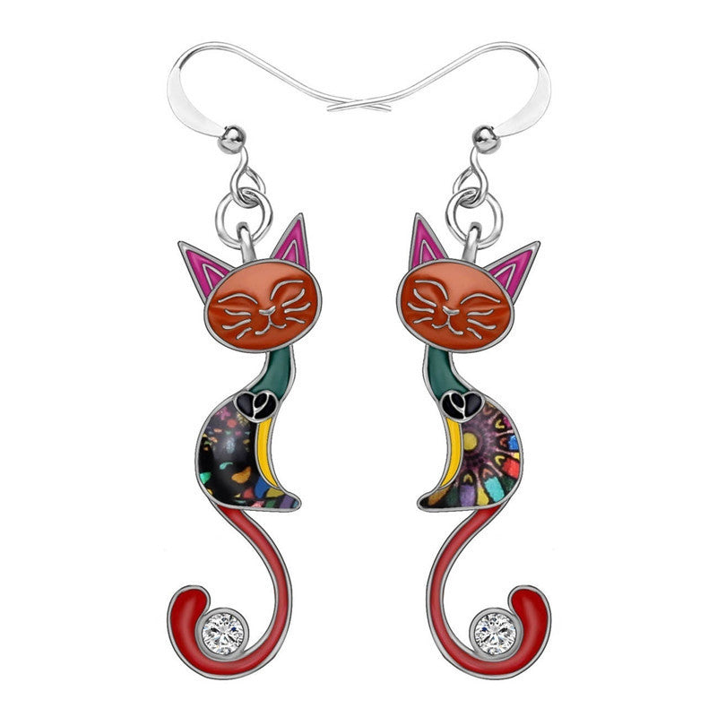 Ornament Korean Style Graceful Personality Colorful Earrings