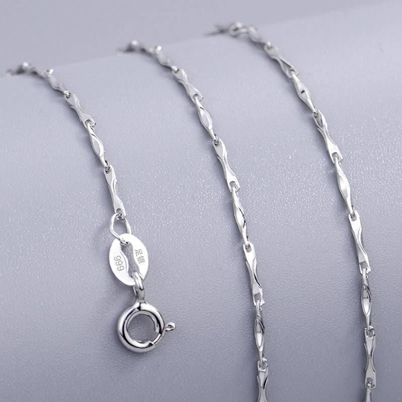 Chain Sterling Dance Without Pendant Collarbone Necklaces