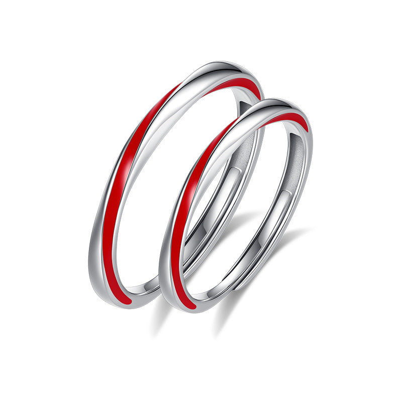 Women's & Men's & Couple Sterling Sier And Commemorative Gift Design Mobius Strip Rings