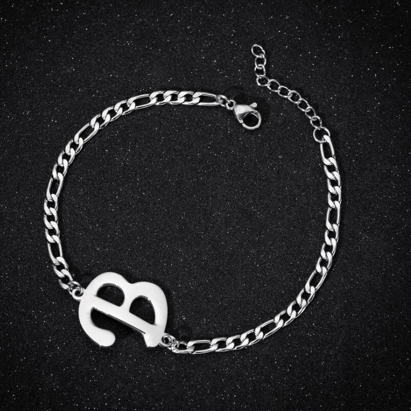 Pendentif mode lettre anglaise Couple Bracelets féminins