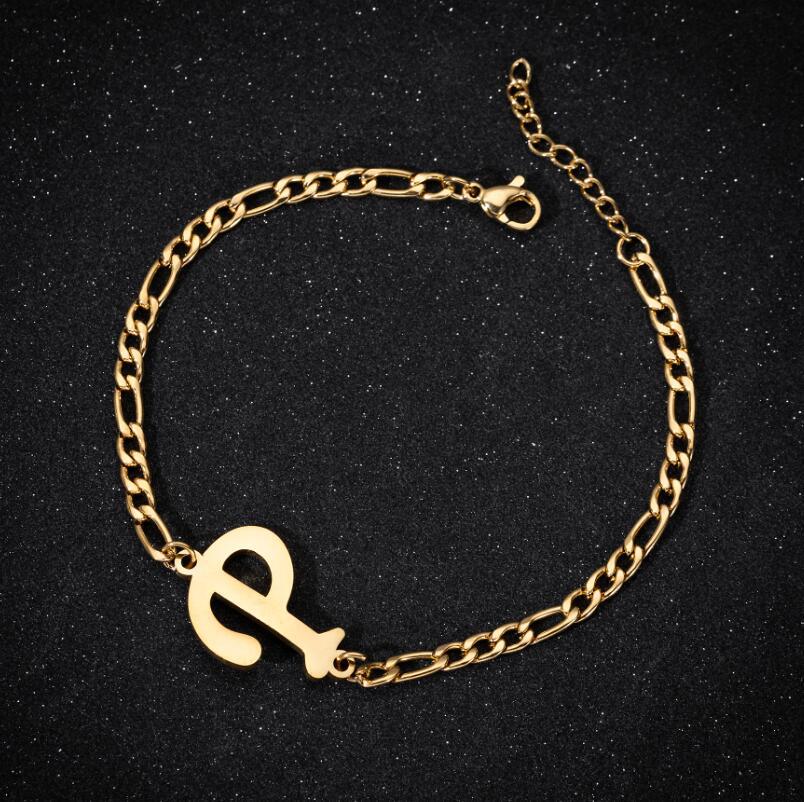 Pendentif mode lettre anglaise Couple Bracelets féminins