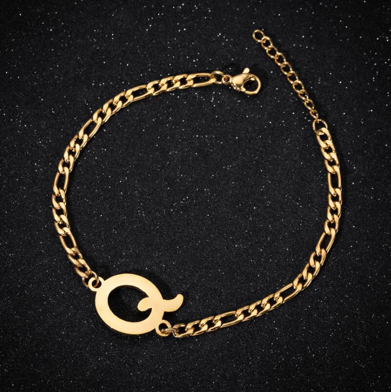 Pendentif mode lettre anglaise Couple Bracelets féminins