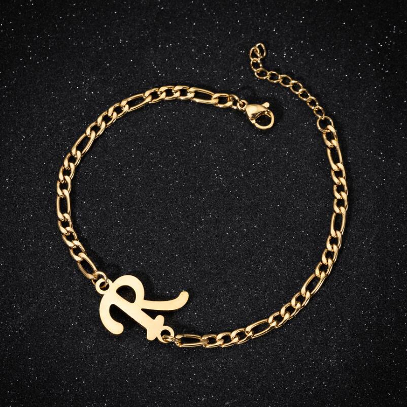 Pendentif mode lettre anglaise Couple Bracelets féminins