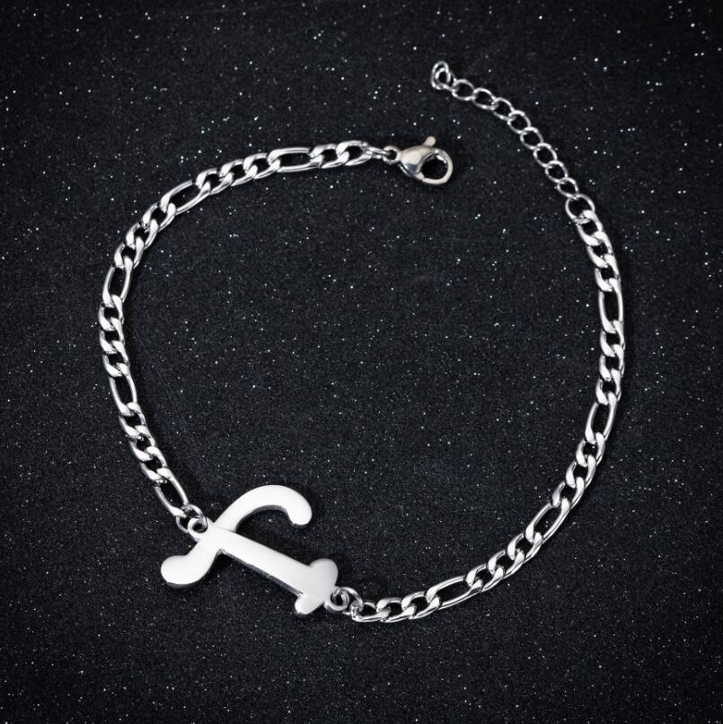 Pendentif mode lettre anglaise Couple Bracelets féminins