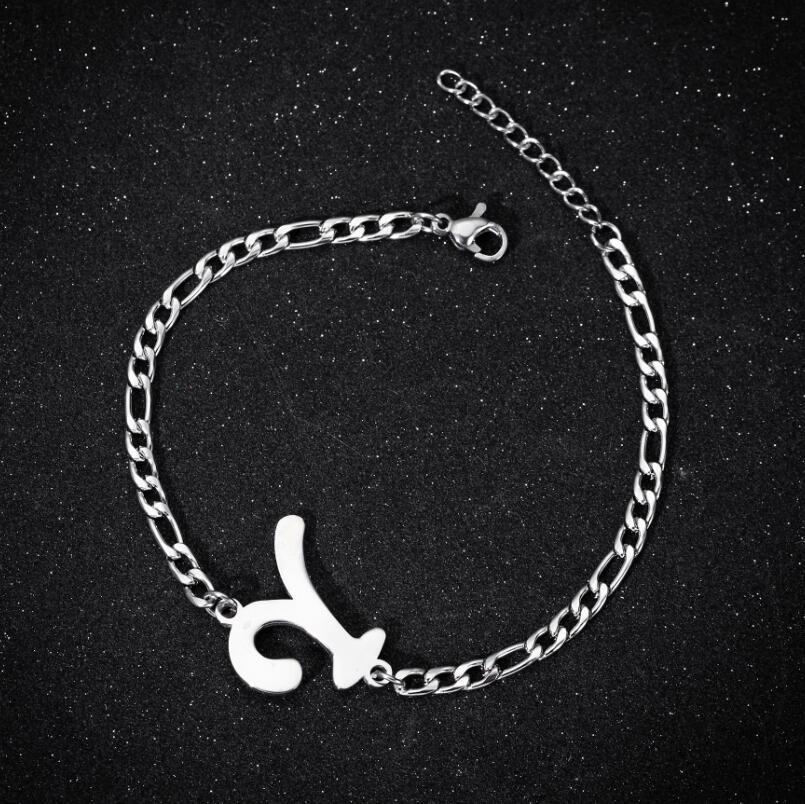 Pendentif mode lettre anglaise Couple Bracelets féminins