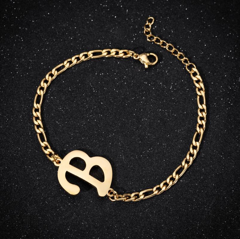 Pendentif mode lettre anglaise Couple Bracelets féminins