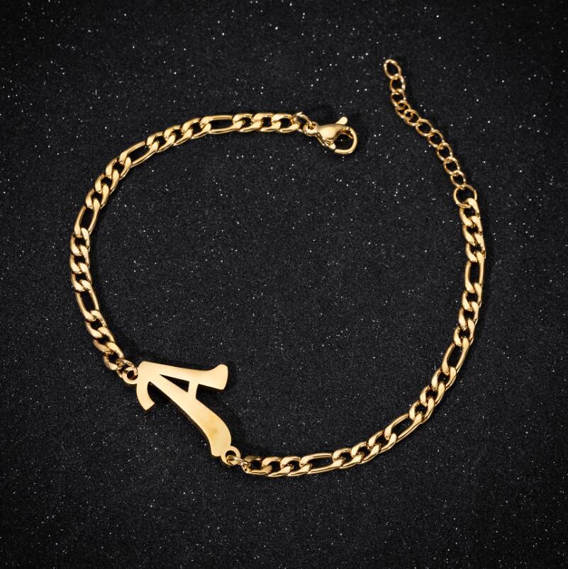 Pendentif mode lettre anglaise Couple Bracelets féminins