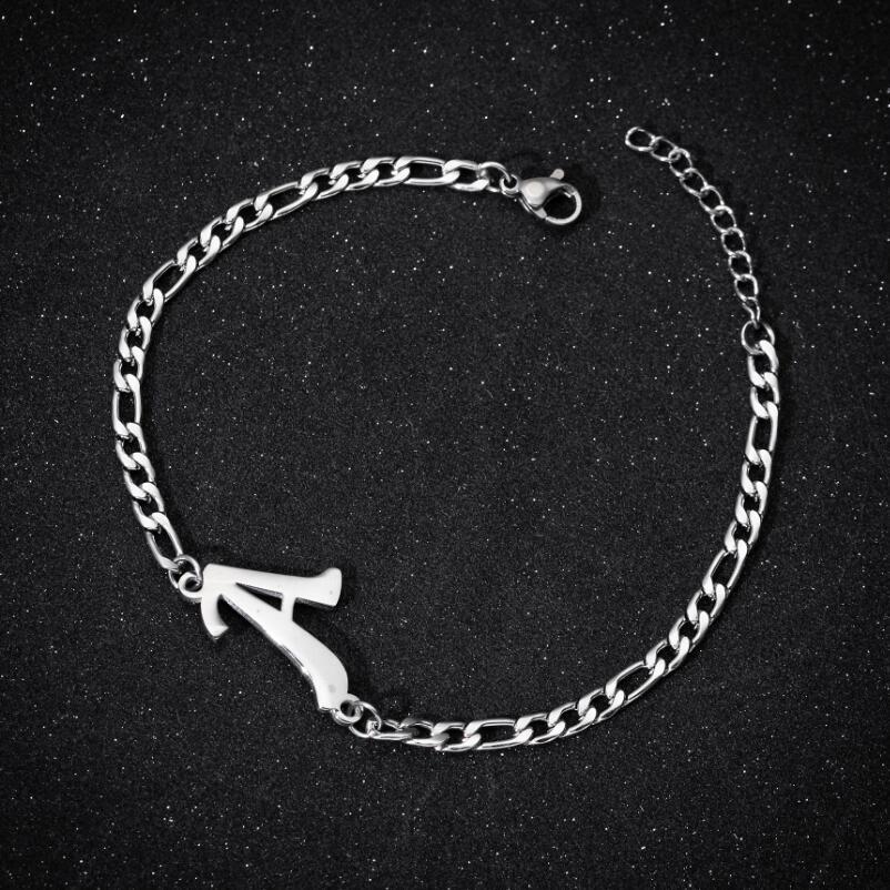 Pendentif mode lettre anglaise Couple Bracelets féminins