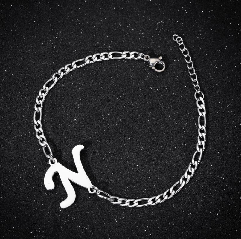 Pendentif mode lettre anglaise Couple Bracelets féminins