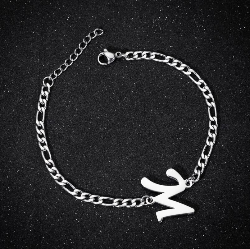 Pendentif mode lettre anglaise Couple Bracelets féminins