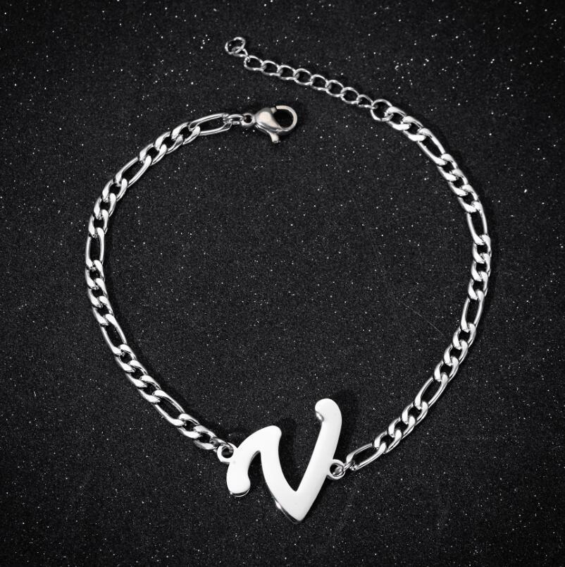 Pendentif mode lettre anglaise Couple Bracelets féminins