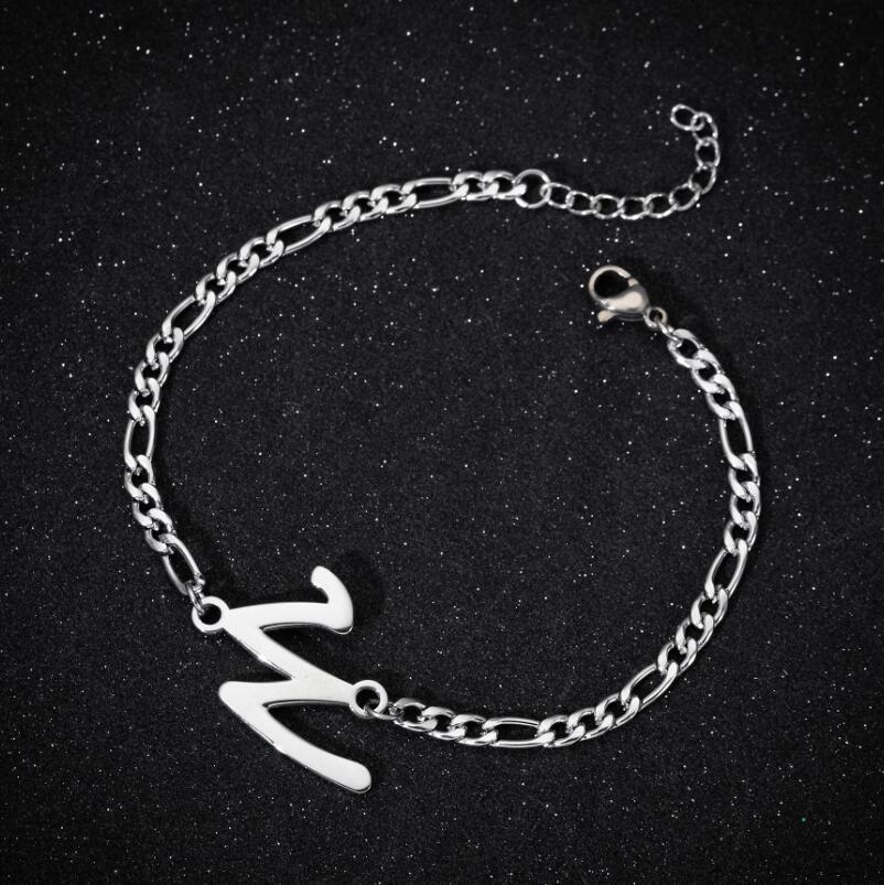 Pendentif mode lettre anglaise Couple Bracelets féminins