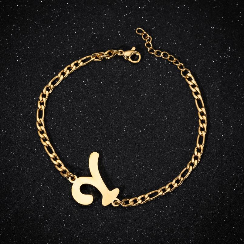 Pendentif mode lettre anglaise Couple Bracelets féminins