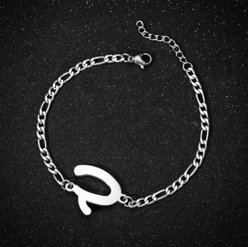 Pendentif mode lettre anglaise Couple Bracelets féminins