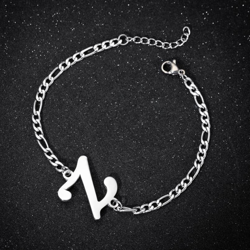 Pendentif mode lettre anglaise Couple Bracelets féminins