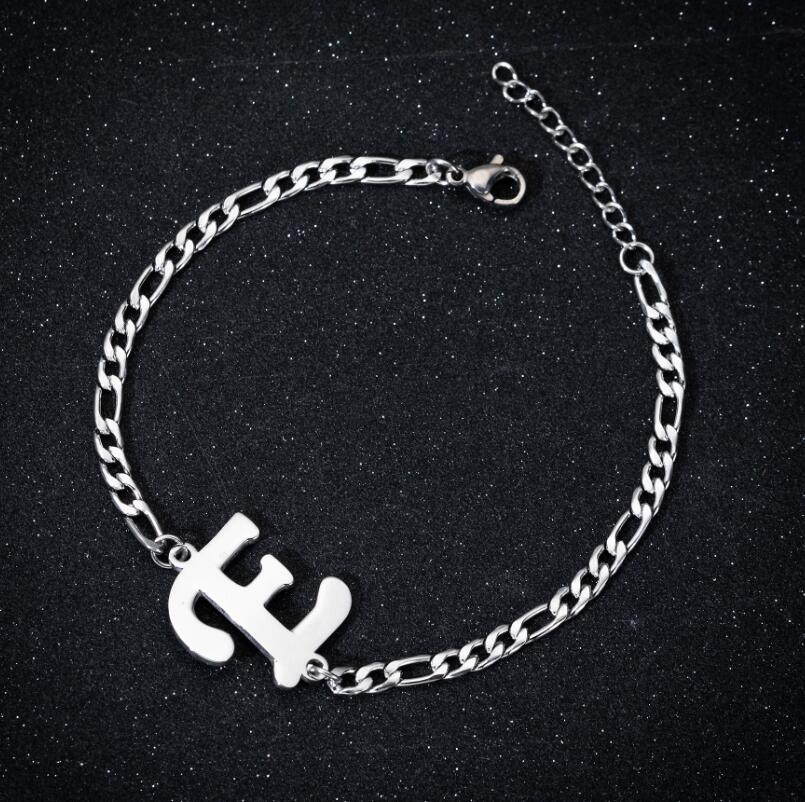 Pendentif mode lettre anglaise Couple Bracelets féminins