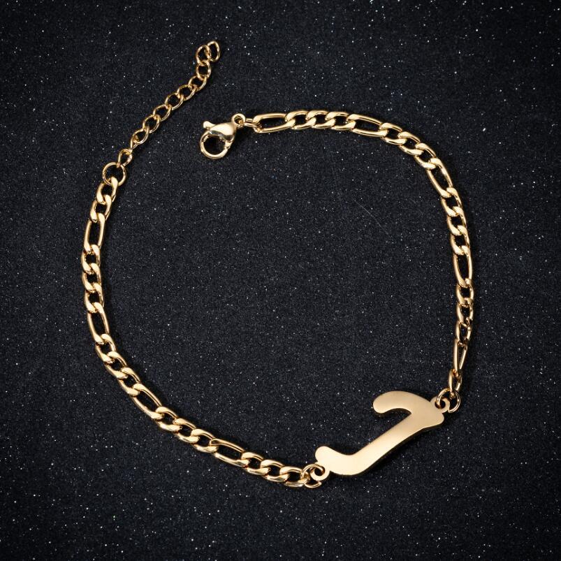 Pendentif mode lettre anglaise Couple Bracelets féminins