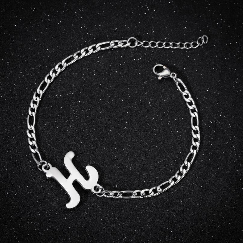 Pendentif mode lettre anglaise Couple Bracelets féminins