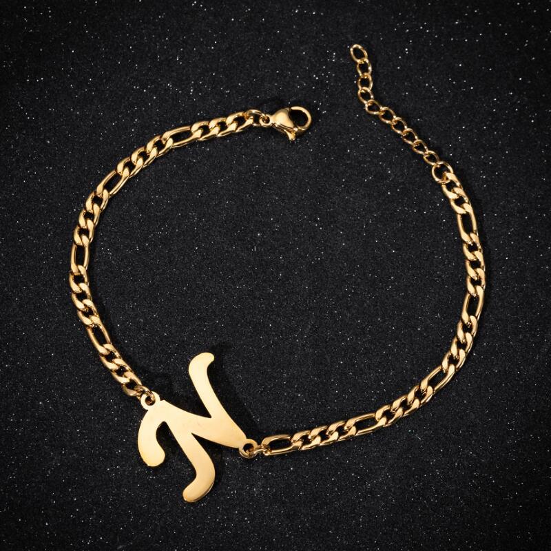 Pendentif mode lettre anglaise Couple Bracelets féminins