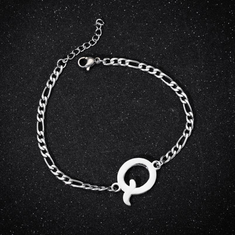 Pendentif mode lettre anglaise Couple Bracelets féminins