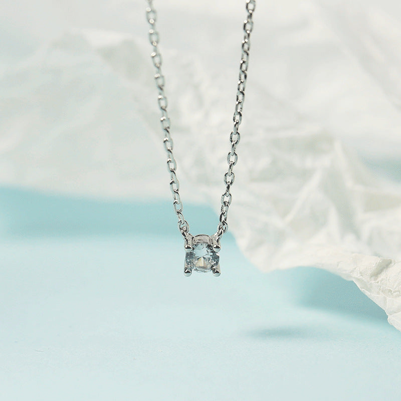 Clavicle Chain Single Diamond Zircon Temperament Necklaces