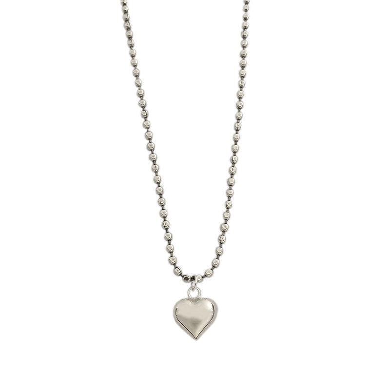 Women's Sier Love Simple Retro Sterling Short Necklaces