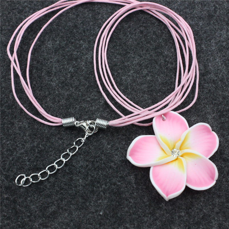 Women's Soft Pottery Flower Two-piece Polymer Clay Egg Earrings