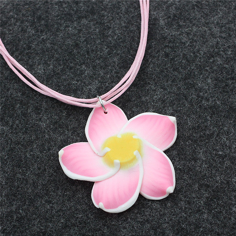 Women's Soft Pottery Flower Two-piece Polymer Clay Egg Earrings