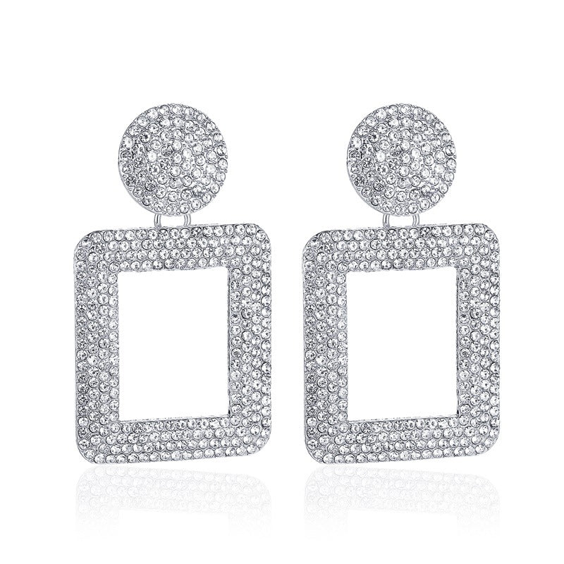 Fashion High-key Eardrop Elegant Shining Diamond Earrings