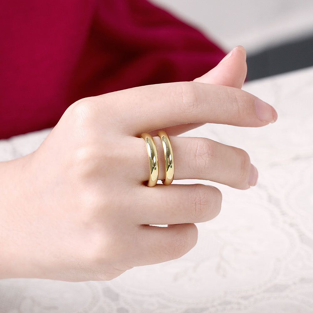 Innovative Women's Open Fashion Gold Line Rings