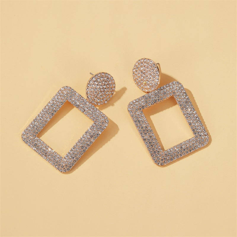 Fashion High-key Eardrop Elegant Shining Diamond Earrings