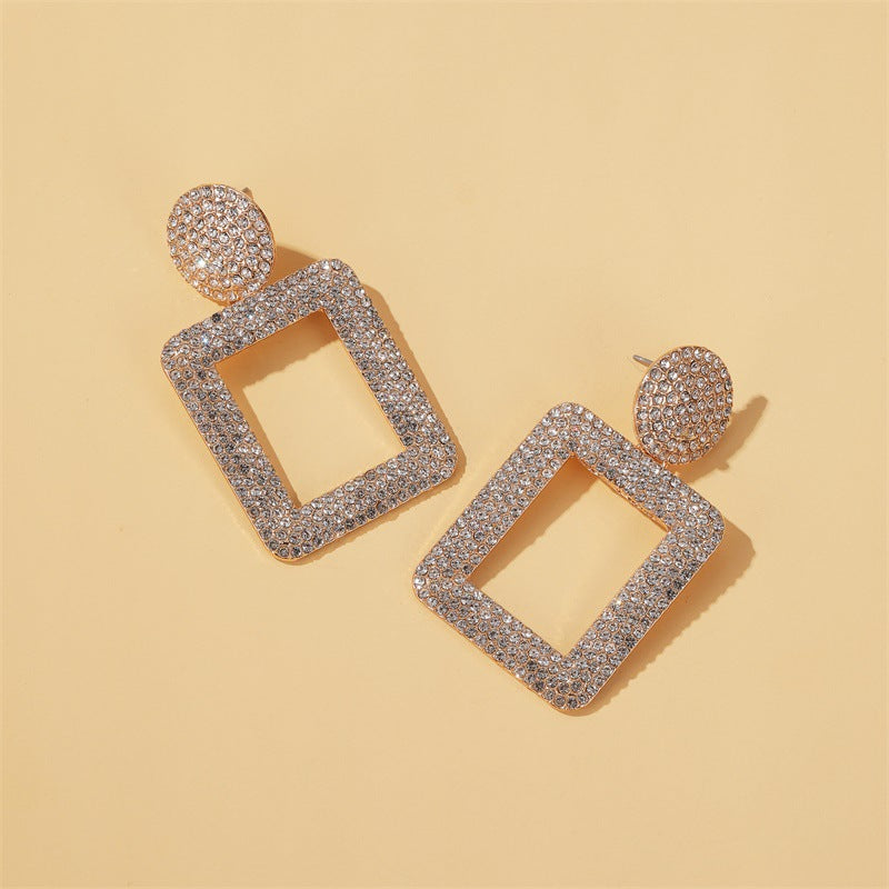 Fashion High-key Eardrop Elegant Shining Diamond Earrings