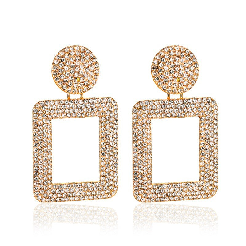 Fashion High-key Eardrop Elegant Shining Diamond Earrings