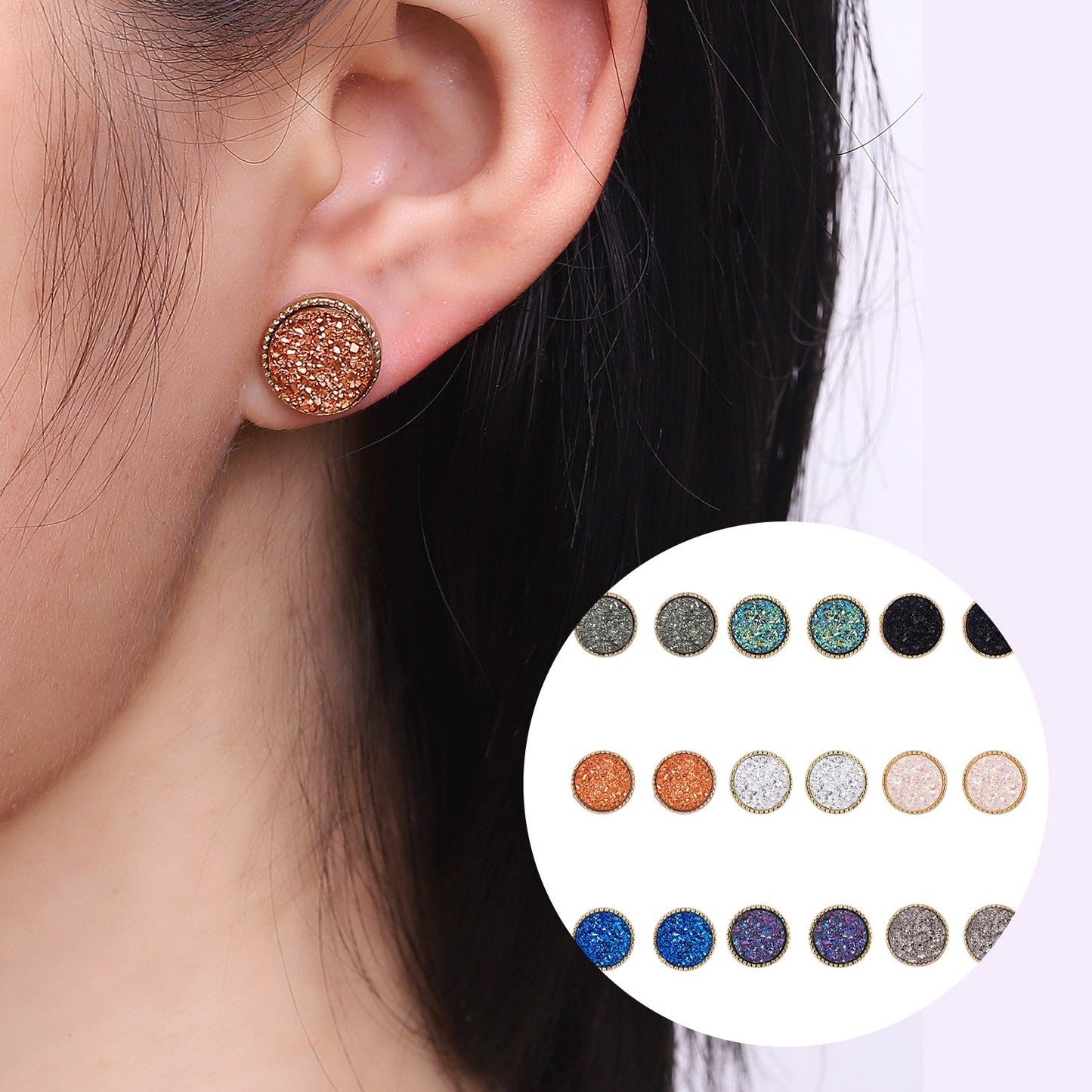 Simple Resin Crystal Tooth Fashion Geometric Earrings