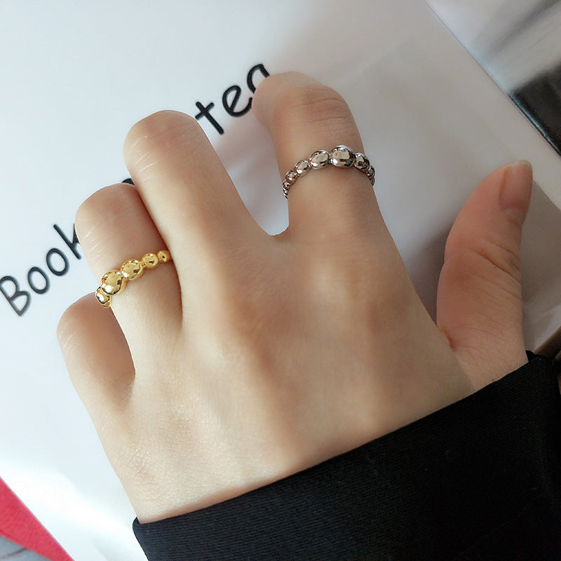 Women's Korean Style Fashion Forefinger Opening Design Adjustable Rings