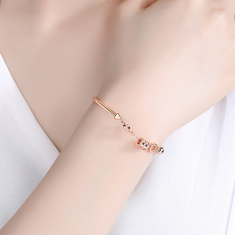 Sier schlichtes Design aus Roségold für Freundin-Armbänder