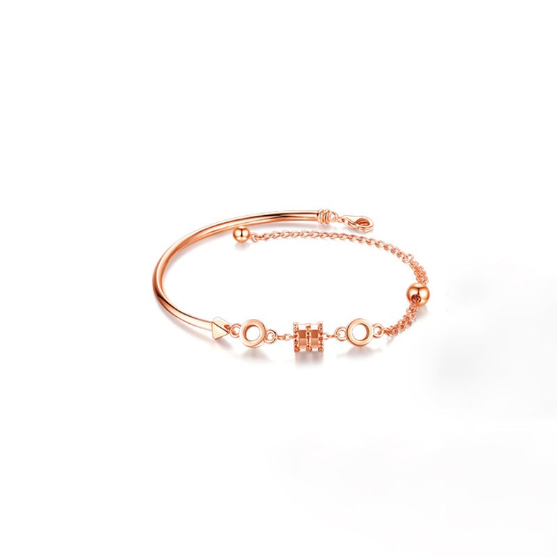 Sier – Bracelets en or Rose au design Simple pour petite amie