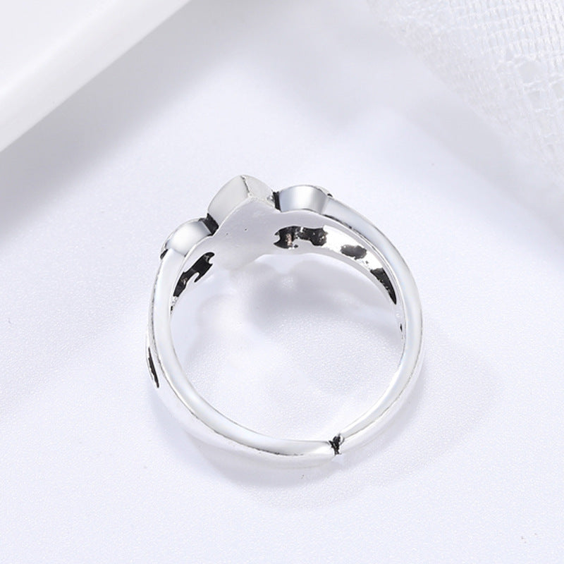 Argent Pur Cross Vielseitige Damen-Retro-Ringe im koreanischen Stil