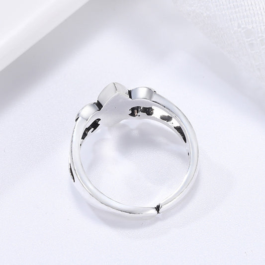 Women's Argent Pur Cross Versatile Korean Style Fashion Retro Rings