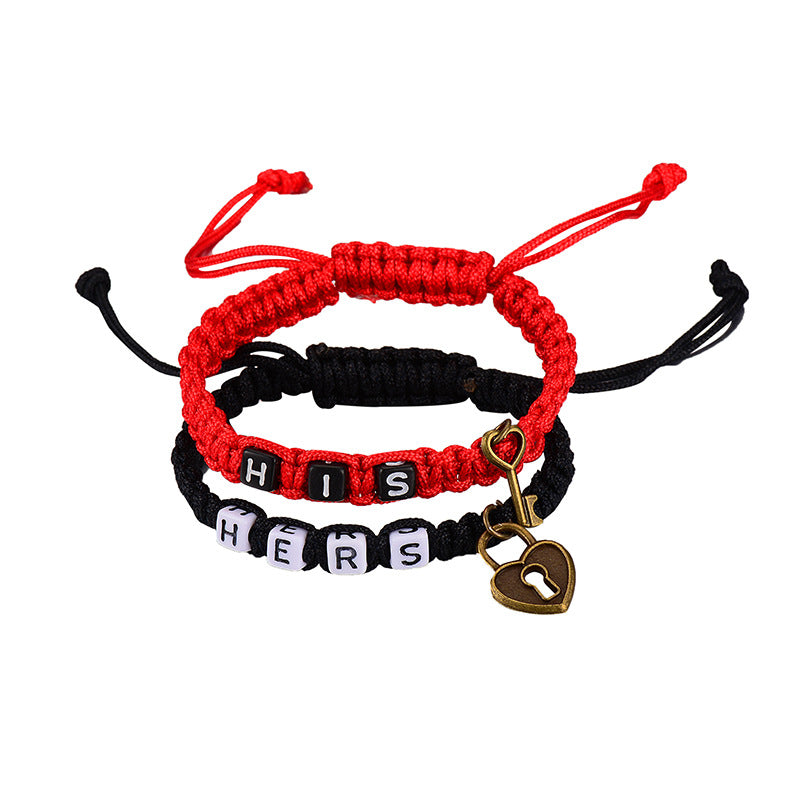 Pretty Slouchy Attractive Innovative Hand-woven Couple Bracelets